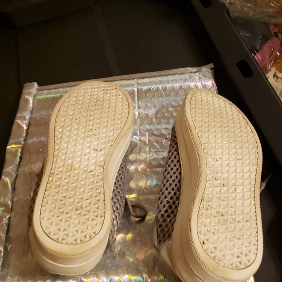 Steven By Steven Madden Silver Sneakers Size 9M - Picture 5 of 11